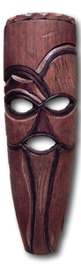 Tribal mask from Seringa wood