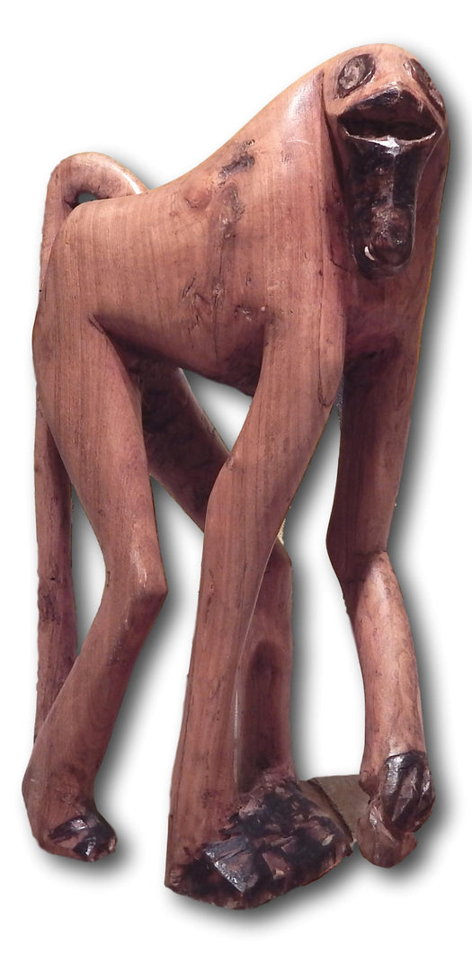 Monkey hand carved from Mukwa wood