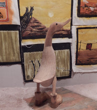 Duck & Duckling: Roots Cabinets & Tiles: Solid Wood Carvings, handcrafted wooden ducks, wood figurines, wood statues, wood figures, wood duck family, hand painted duck with boots, unfinished wood duck in boots, delightful wooden ducks