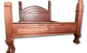 Teak carved canopy 4 post bed in Hollywood | Roots Hardwood Furniture & Tiles