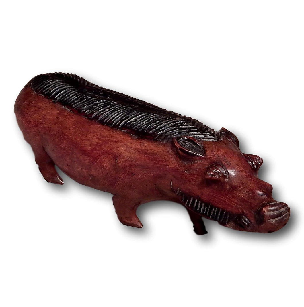 Wild boar handcrafted from Mukwa wood