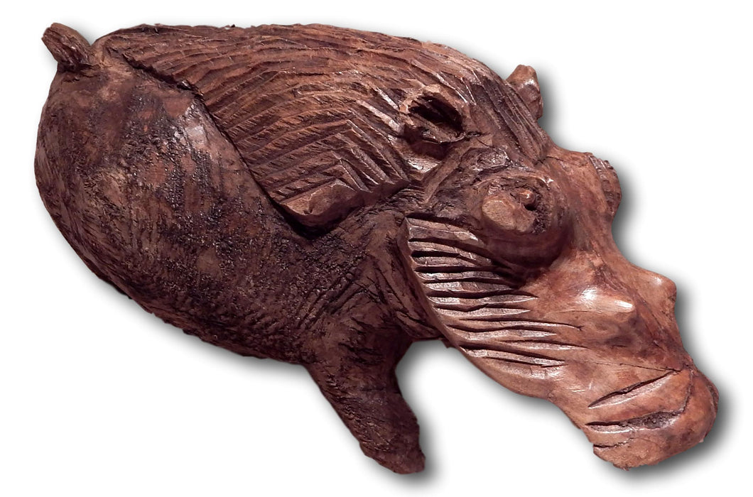 Warthog handcrafted from Mukwa wood