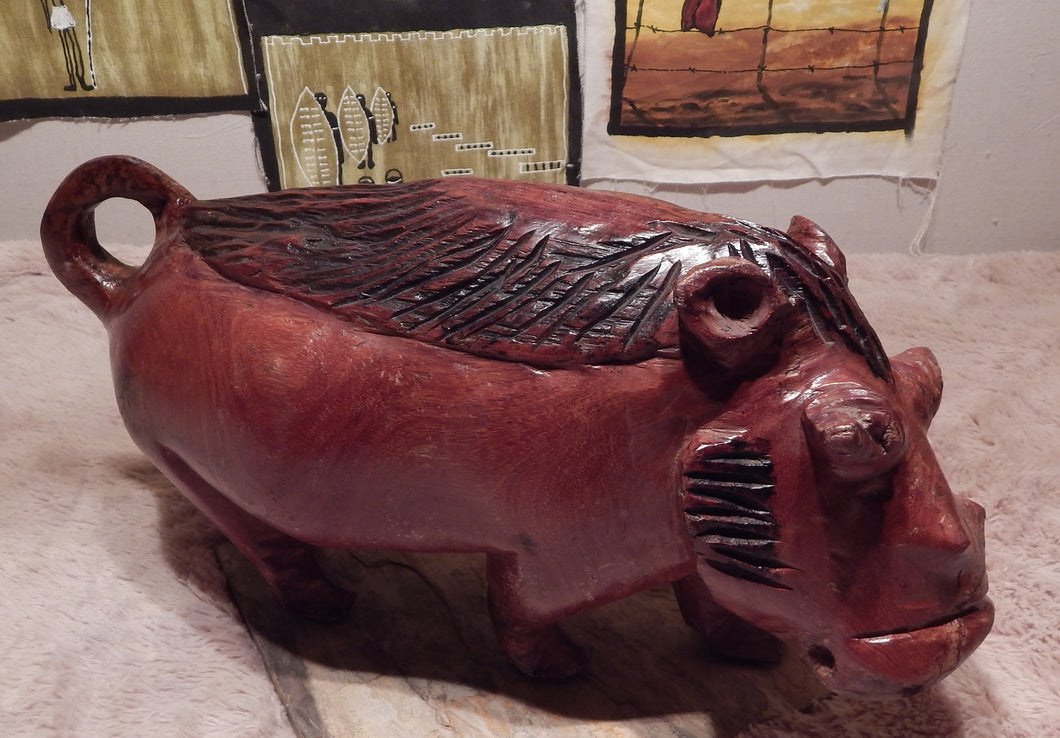 Wild boar made by hand from Mukwa wood