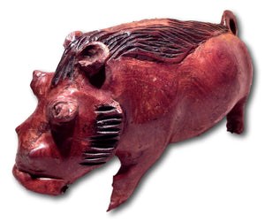 Wild boar handcrafted from Mukwa wood