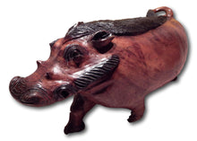 Wild boar hand carved from Mukwa wood