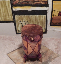 Traditional African  drum handcrafted from Seringa wood