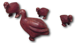 Geese family handcrafted from Mukwa wood