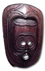 Mask art decoration handcrafted from Mukwa wood