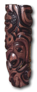 Mask art decoration hand carved from Mukwa wood