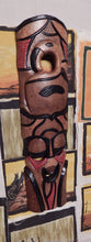 Mask wall decoration from Mukwa wood