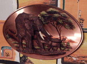 Copper Elephant Wall Art Hand Made: Roots Cabinets & Tile