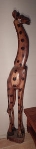 Giraffe handcrafted from Mukwa wood