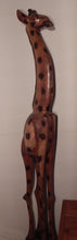 Giraffe handcrafted from Mukwa wood