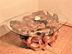  Tree Root Coffee Tables: Glass Top: Roots Furniture Cabinets & Tile