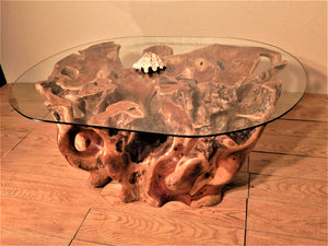  Tree Root Coffee Tables: Glass Top: Roots Furniture Cabinets & Tile