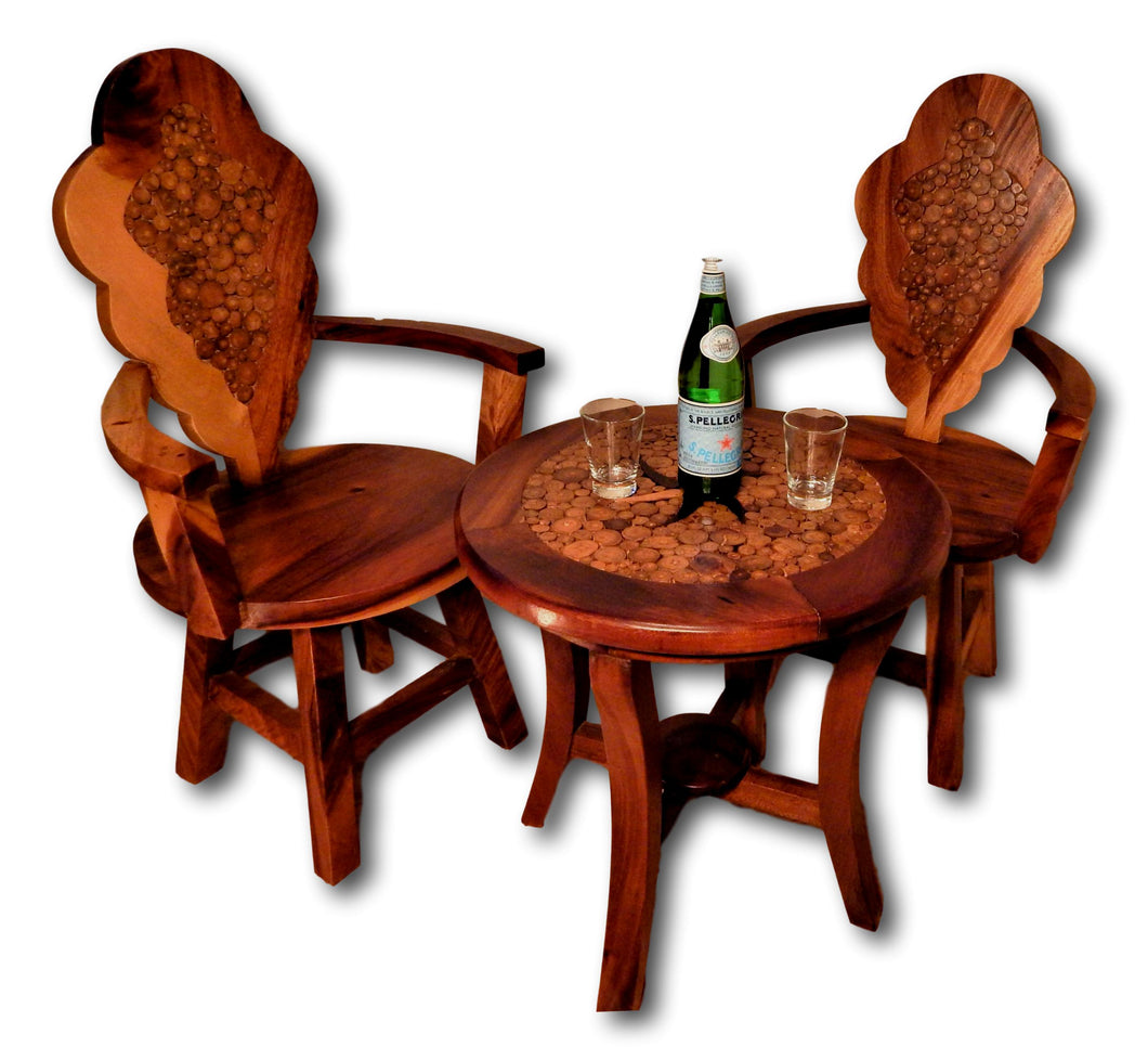 Patio table and chairs furniture set : var Roots Hardwood Furniture 