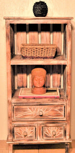 Reclaimed wood bookcase in Santa Barbara | Roots Hardwood Furniture & Tiles