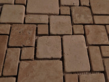 Travertine mosaics from natural stone