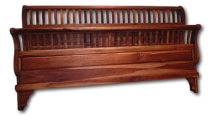 Carved Teak Bed Frame For Sale | Roots Hardwood Furniture & Tiles