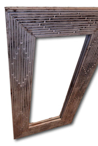 Wall mirror in frame handcrafted from Reclaimed wood