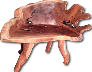 teak root rootwood bench nature real teak gnarly wood bench