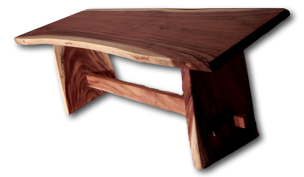 Table handcrafted from solid Suar wood slab