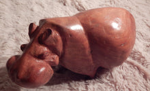 Hippo handcrafted from Mukwa wood