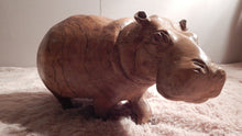Hippo handcrafted from Seringa wood