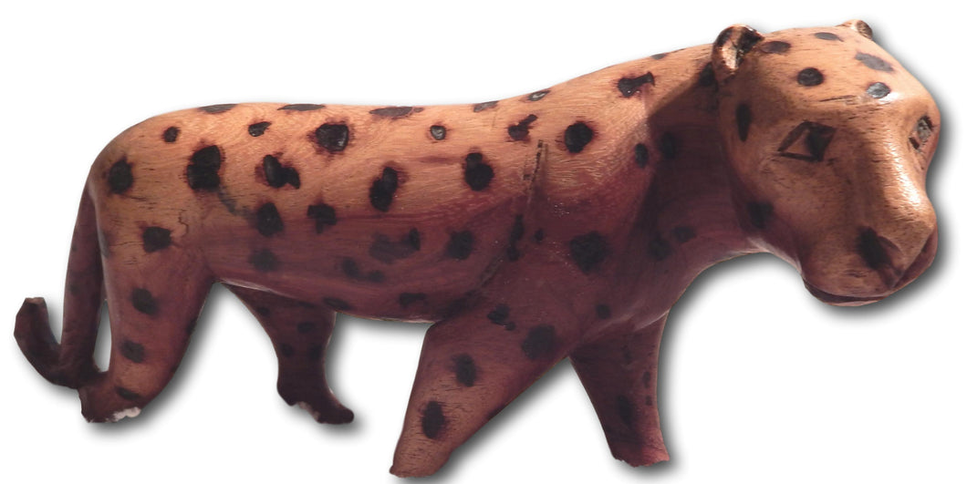 Leopard handcrafted from Teak wood