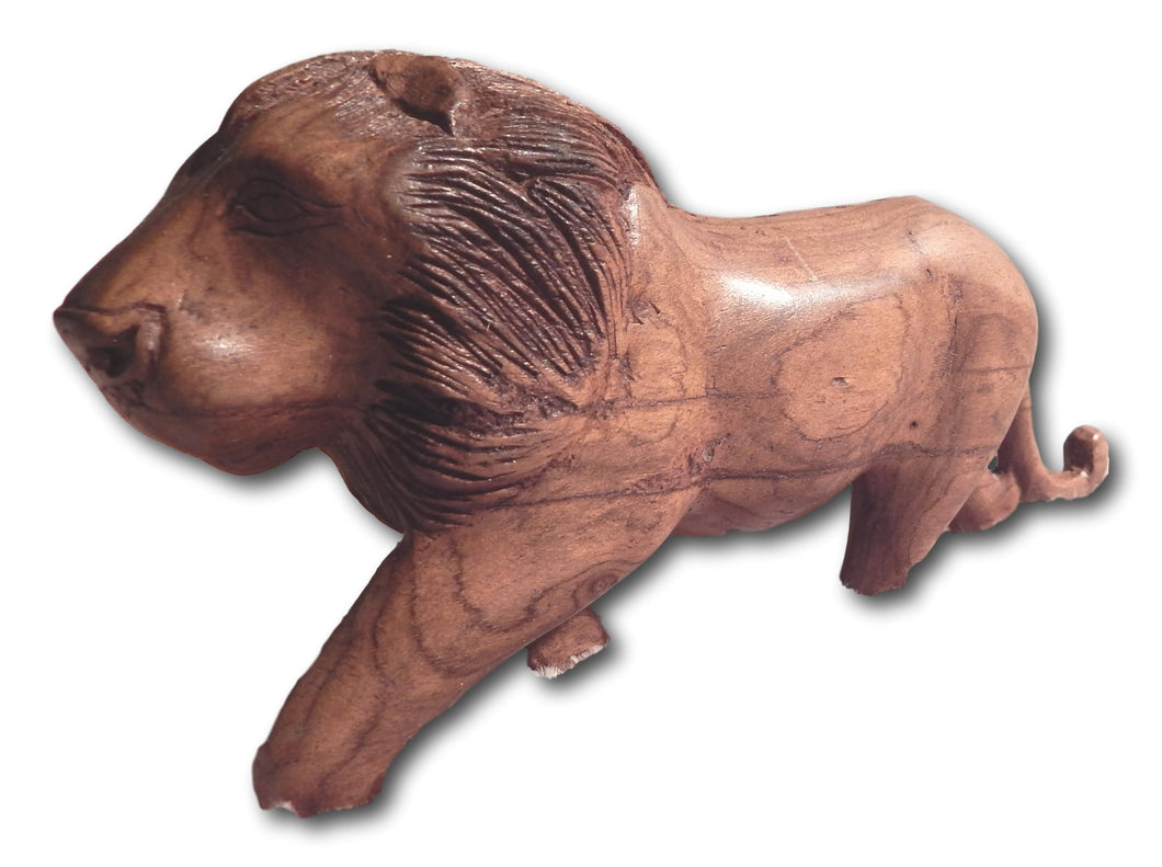 Lion Simba handcrafted from Mukwa wood