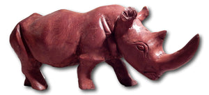 Rhino sculpture from Mukwa wood