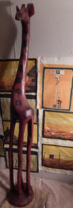 Giraffe handcrafted from Mahogany wood