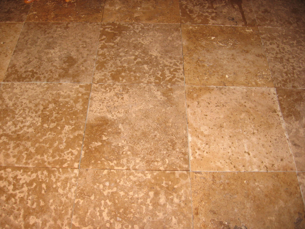 Natural stone travertine and slate tile at Roots Hardwood Furniture